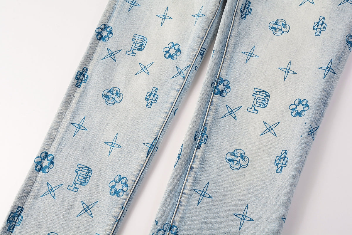 Men's Purple Jeans 9063